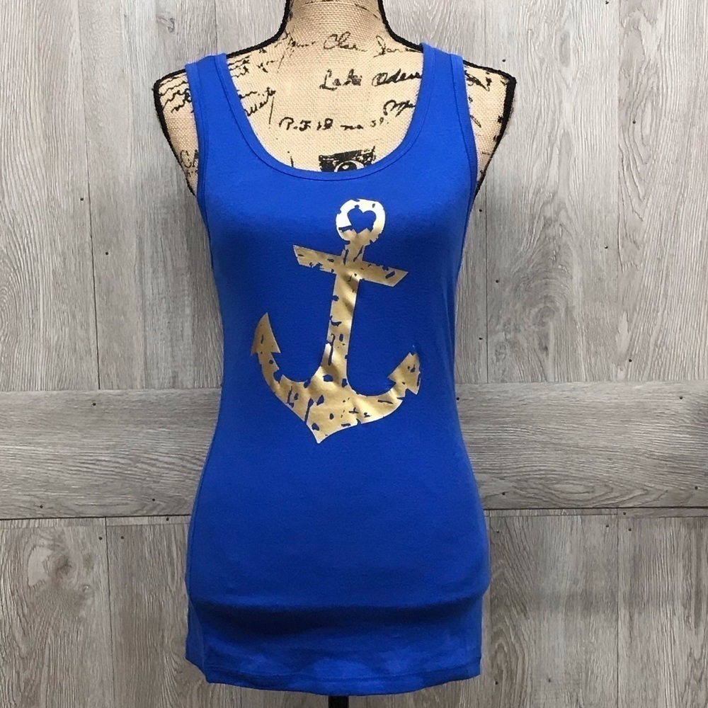 Handmade Anchor Racerback Fitted Tank BB748 - Picture 3 of 4